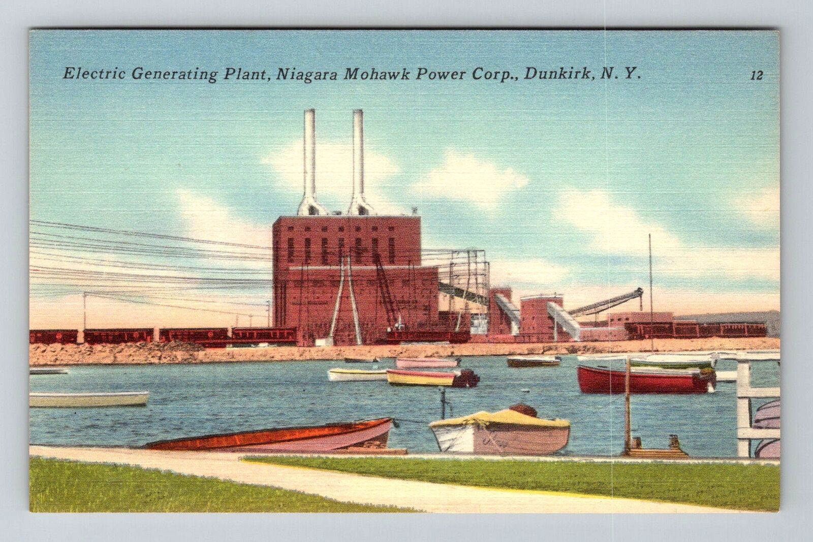 Dunkirk NY-New York, Niagara Mohawk Power Corp, Electric, Vintage Postcard