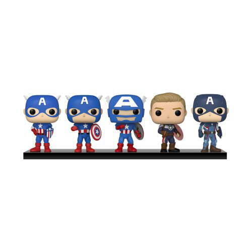 Funko POP Marvel: Year of The Shield - Captain America Through The Ages 5 Pack,