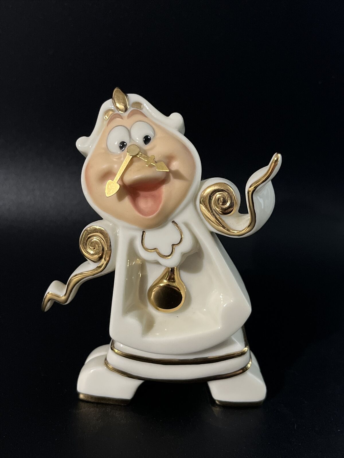 Lenox Disney Beauty And The Beast Cogsworth Right On Time With COA