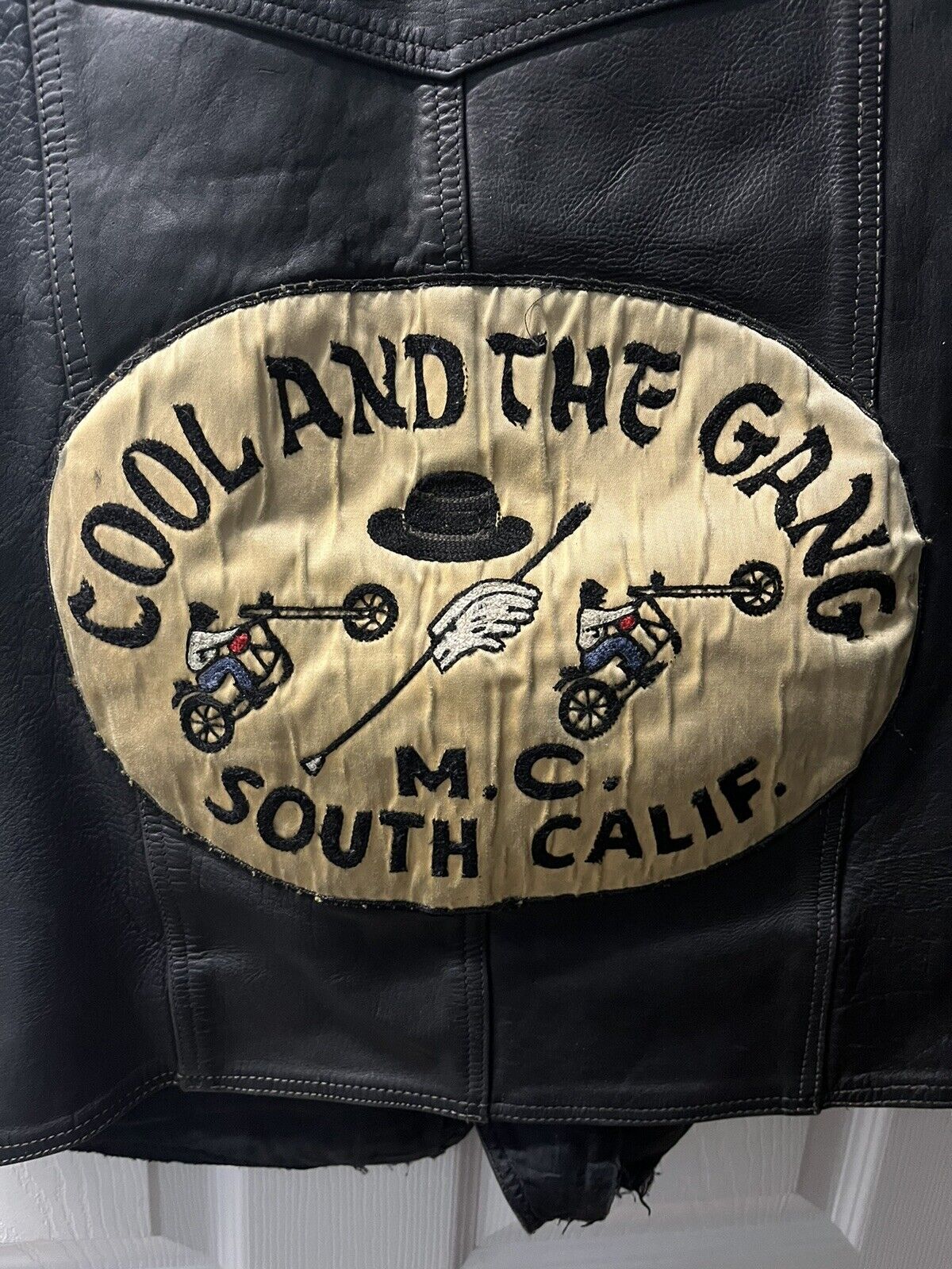 VINTAGE BIKER MOTORCYCLE CLUB COOL AND THE GANG SOUTH LA VEST & PATCH