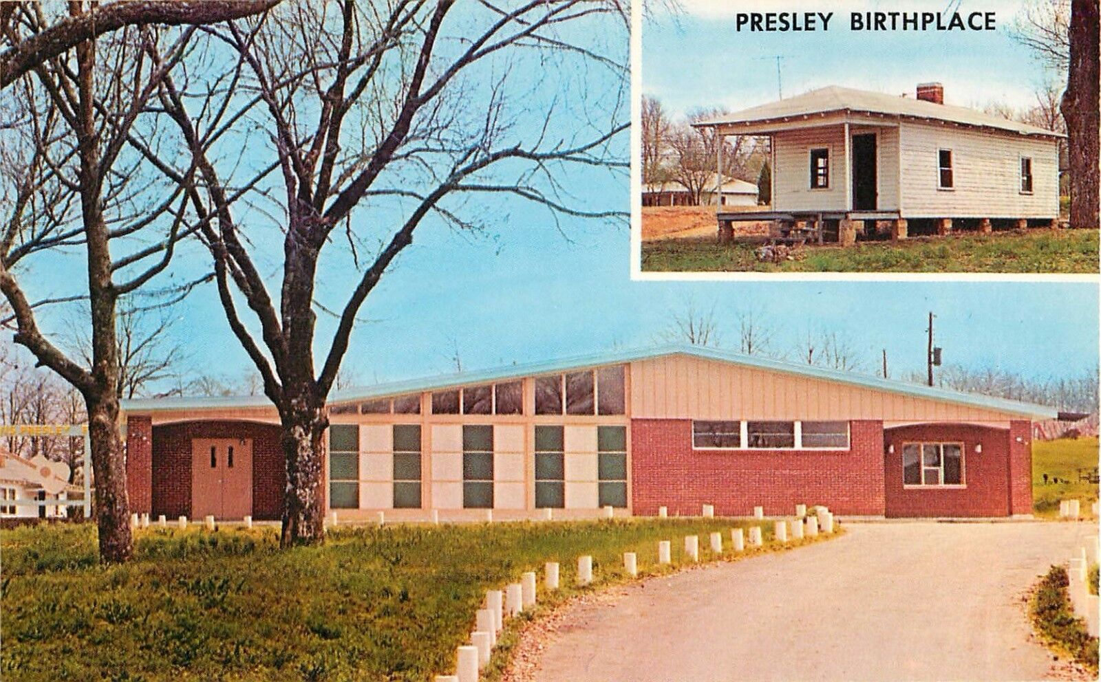 c1960s Elvis Presley Youth Center and Birth Place Tupelo, Mississippi Postcard  