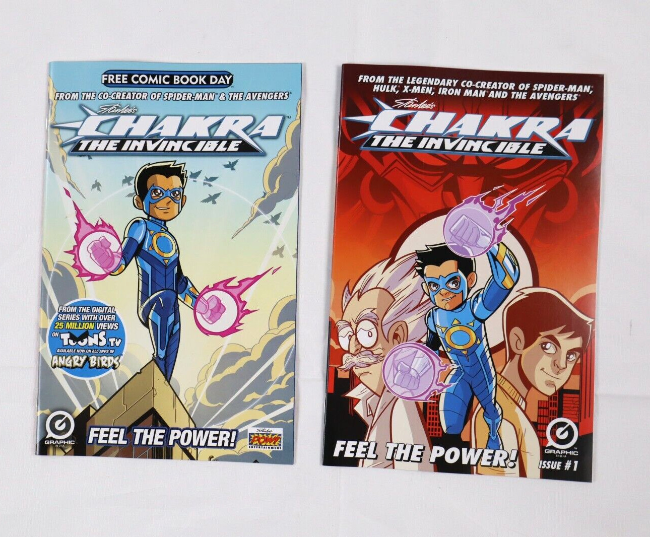 Stan Lee\'s CHAKRA The Invincible Free Comic Day Version AND #1 *2 COMIC BOOK LOT