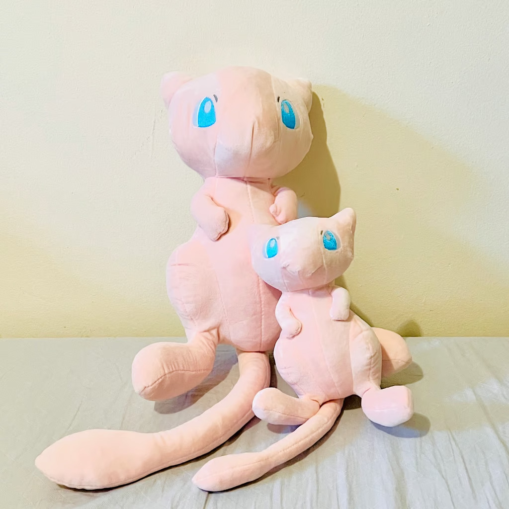 2 New Pokémon Plush Mew Stuff Animal Pink Cat Video Game Set Kid Doll Toys