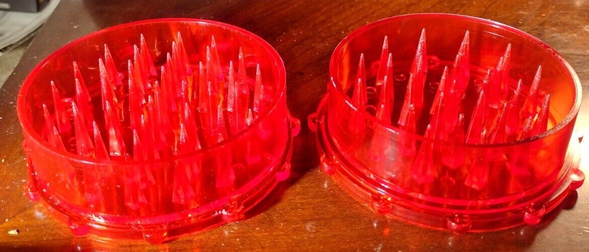 Jumbo Herb Grinder 100mm/4 inches Acrylic 2pc Red