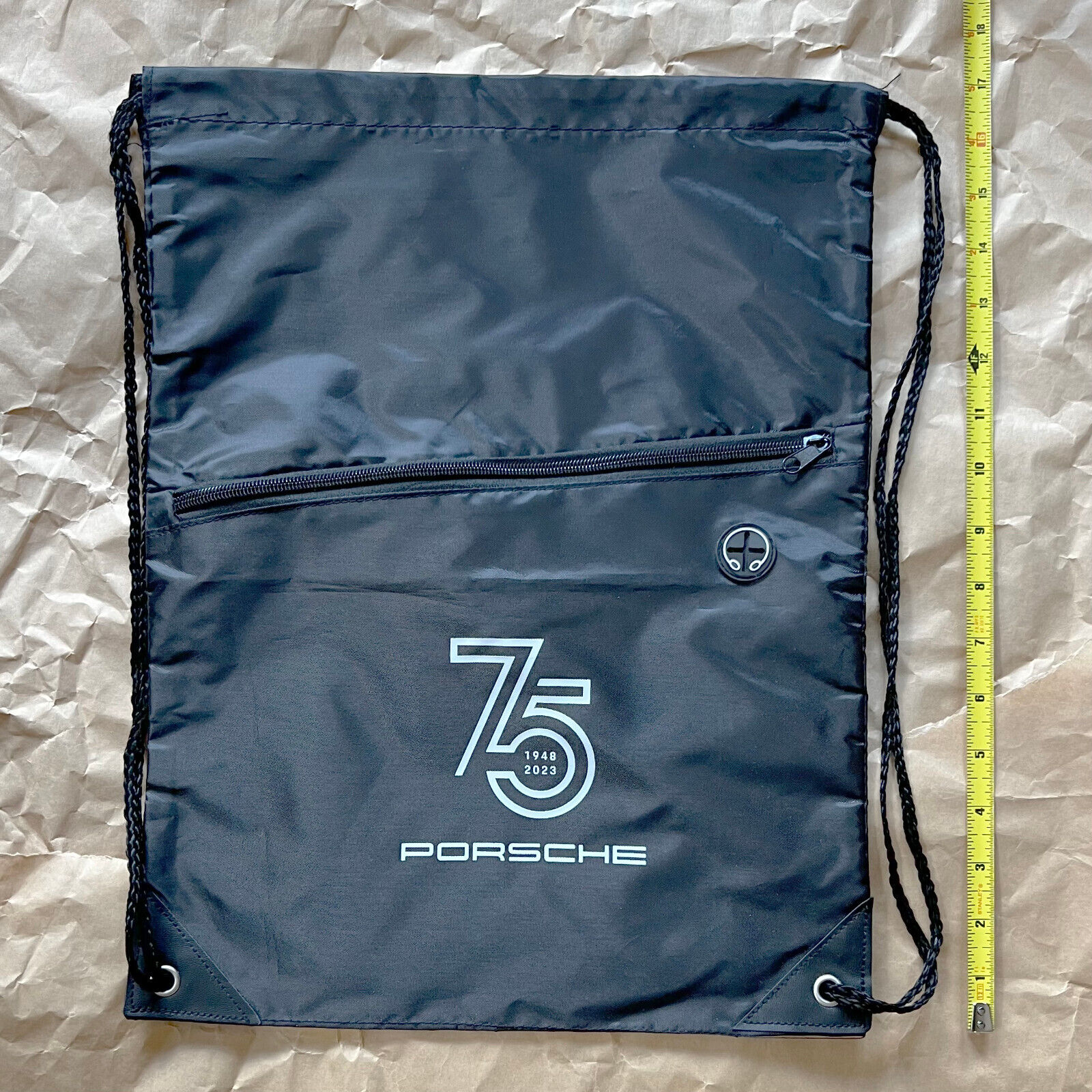 Porsche 75 anniversary string bag backpack, NEW