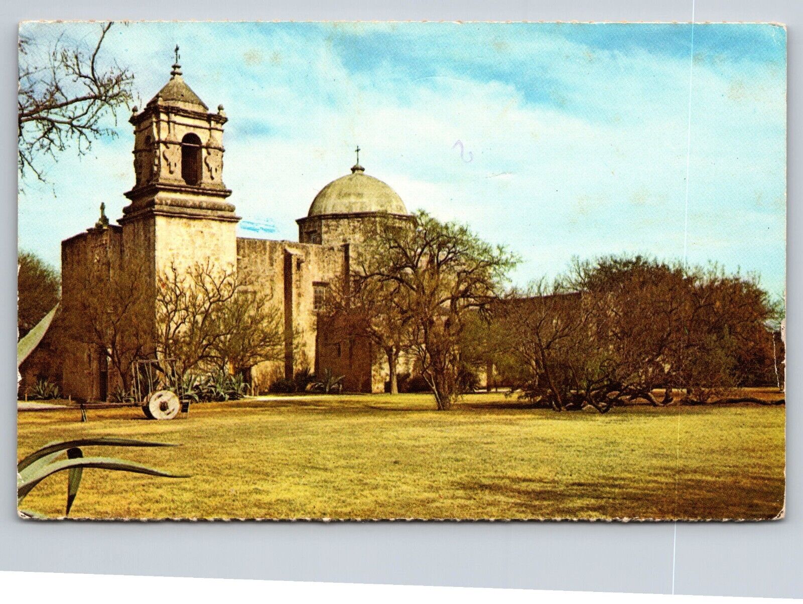 Postcard Texas San Antonio San Jose Mission Gateway and Entrance c1973  9U