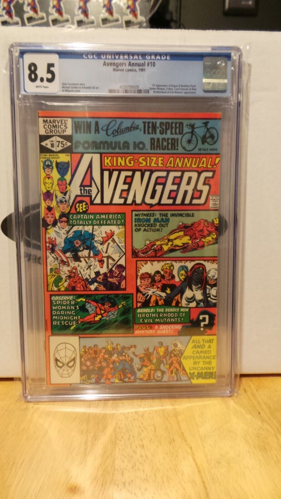 Avengers Annual #10 cgc 8.5 white pages first Rogue