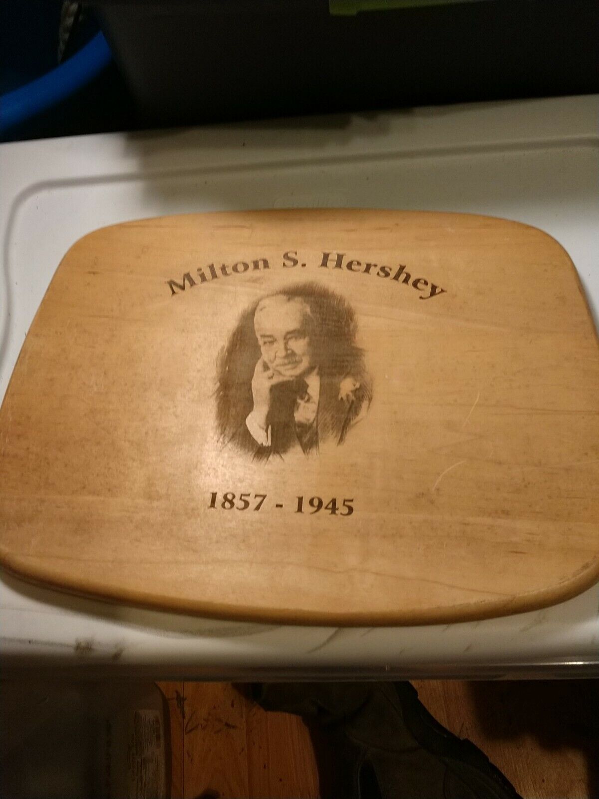 Milton s. hershey Wooded Plaque Pre Owned Condition