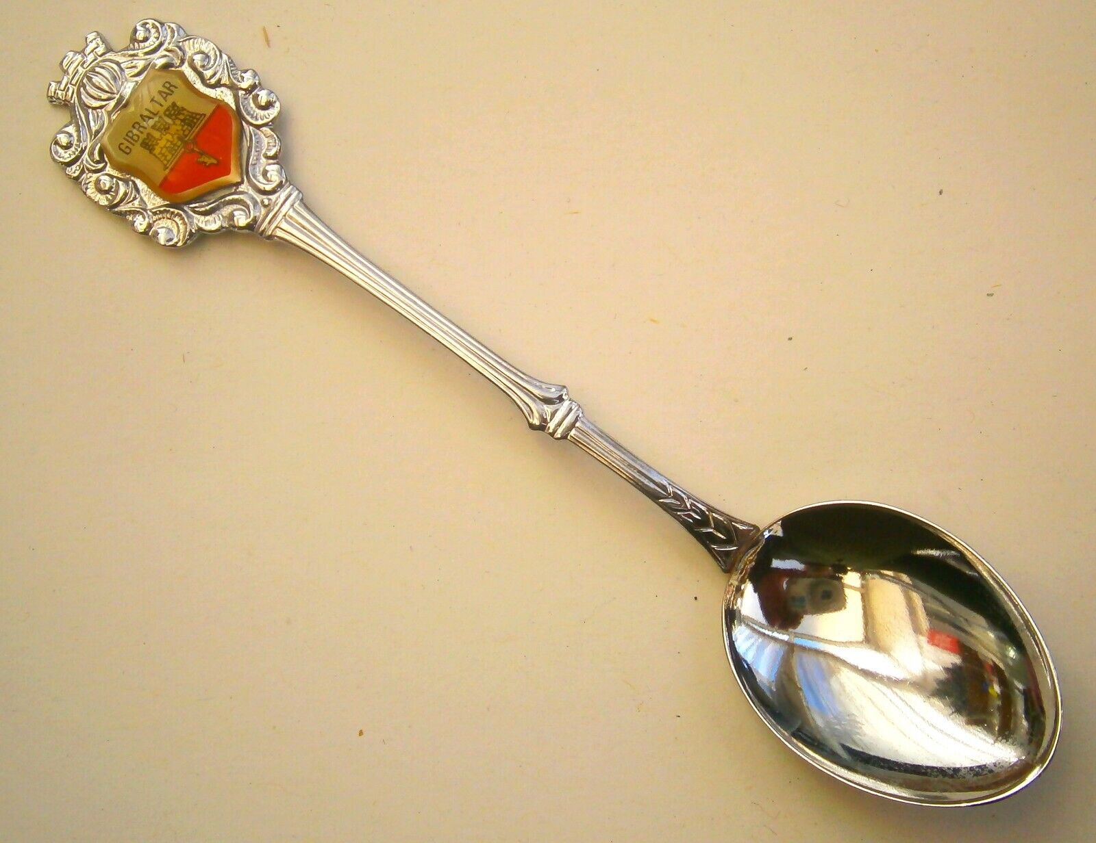 SZ71) Gibraltar crest souvenir vintage collectors spoon