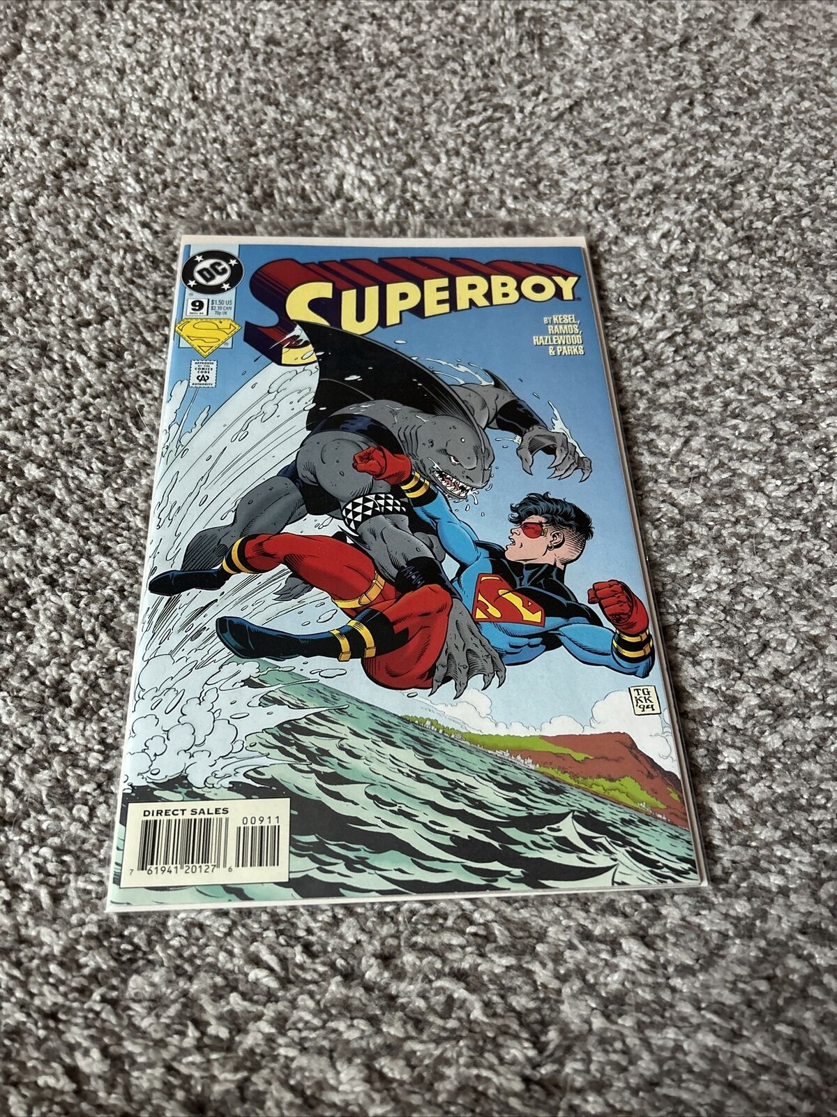 Superboy #9 (1994) Comic Book 1st Full King Shark  Flash Dceu CW Stallone Squad