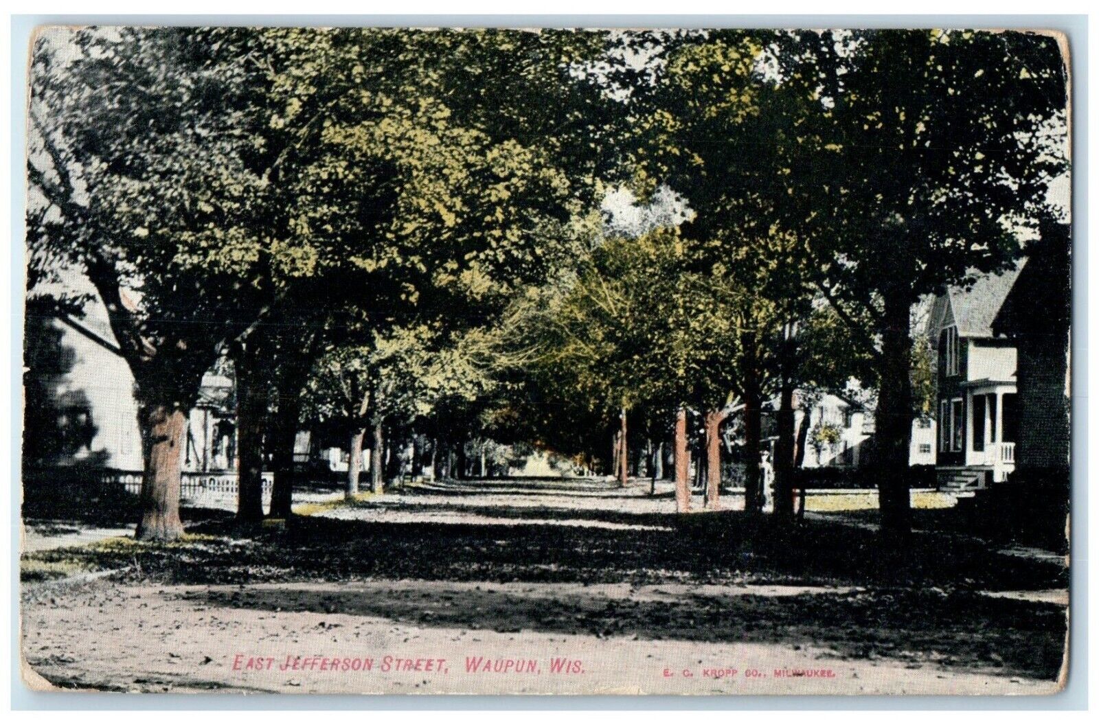 1931 East Jefferson Street Exterior Waupun Wisconsin WI Vintage Antique Postcard