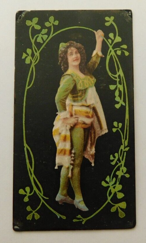 1902 American Tobacco Company Cigarette Card Beauties Black Background