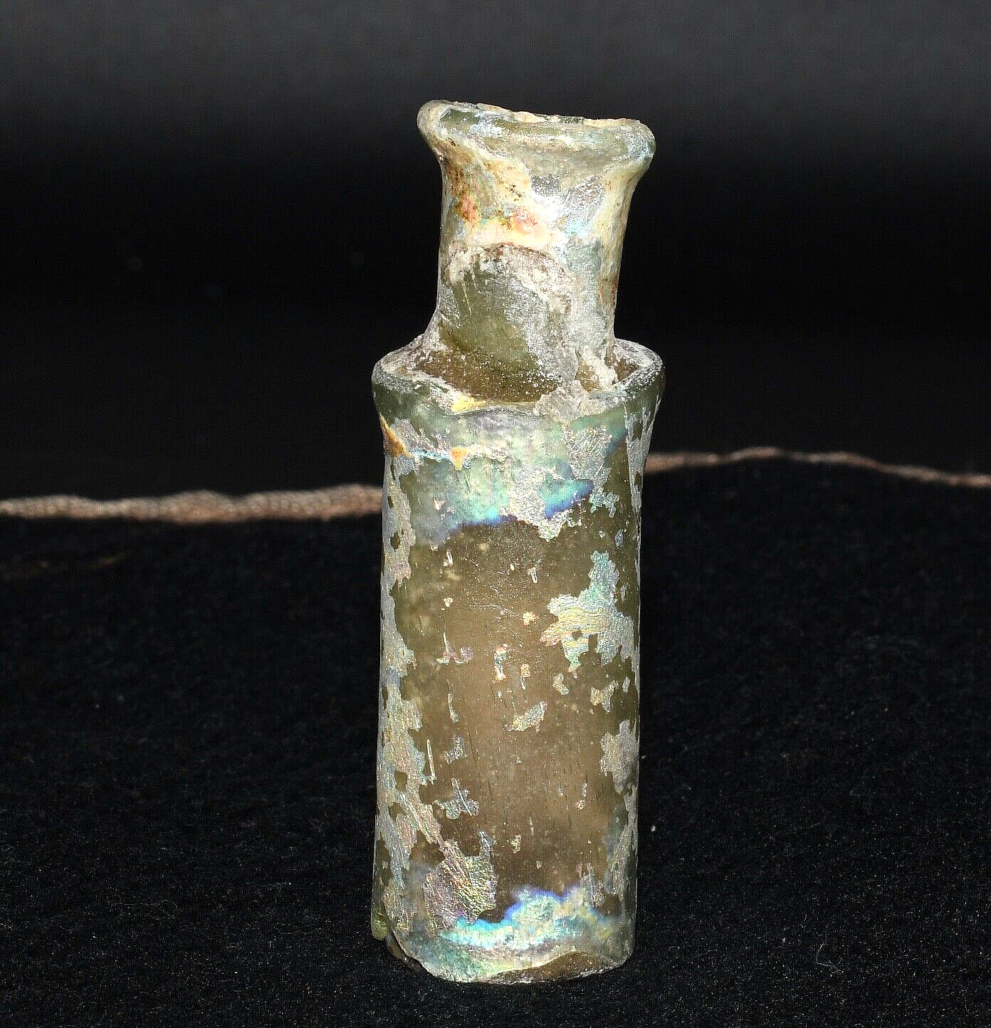 Large Ancient Roman Glass Bottle with Golden Patina Circa 1st - 2nd Century AD