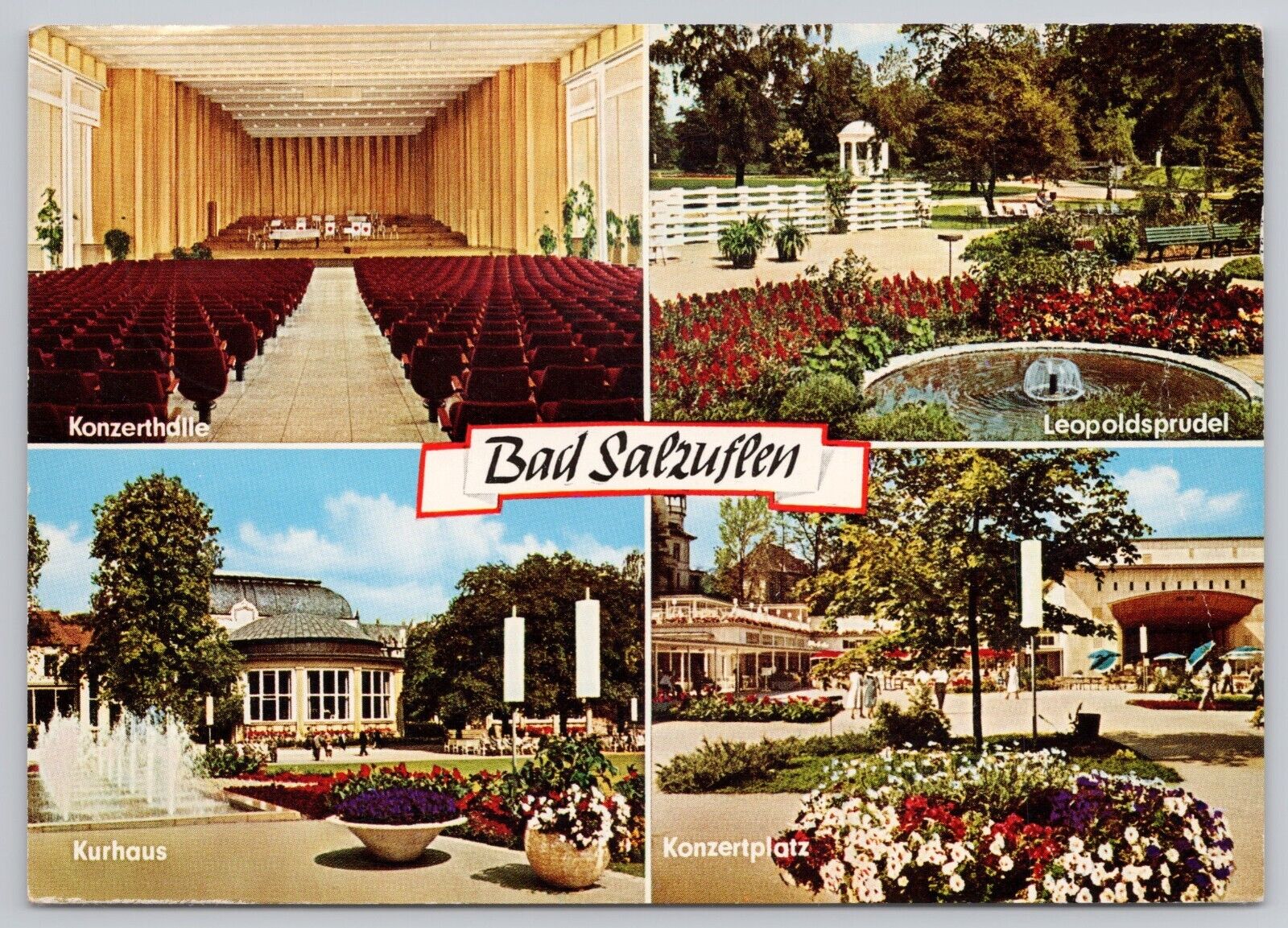 Bad Salzuflen Germany, Spa Resort, Multiview, Vintage Postcard