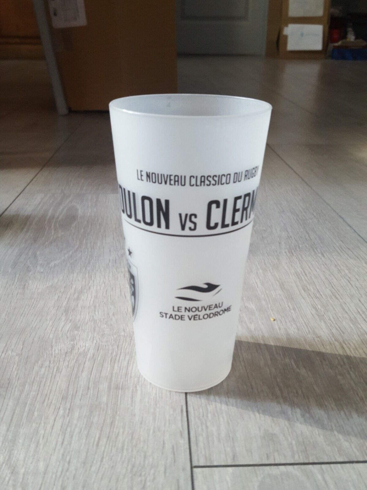 RCT TOULON RUGBY VS CLERMONT VELOD 50CL PLASTIC REUSABLE CUP GLASS #76