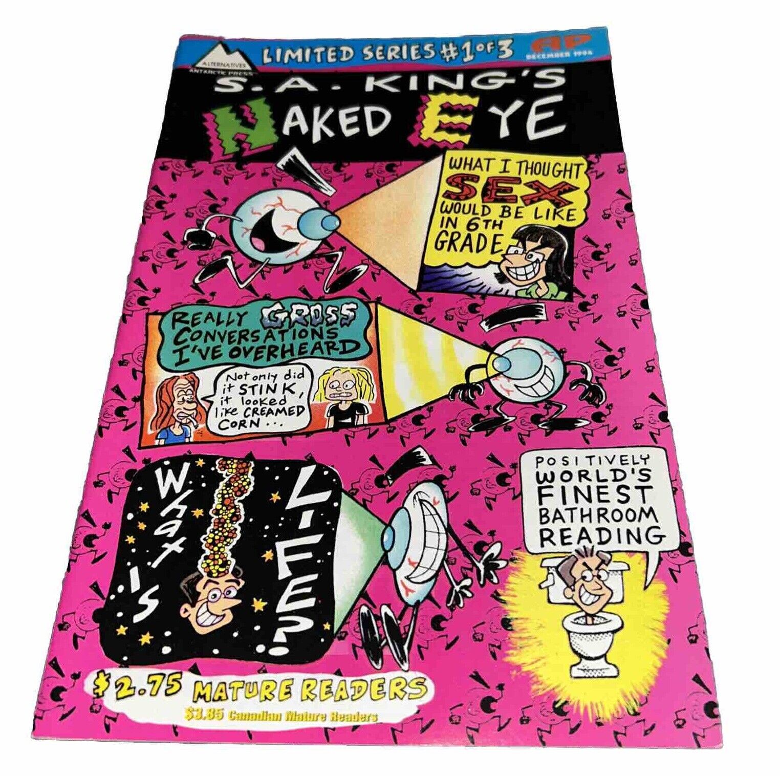 SA King's   Naked Eye #1  Antarctic Press   For Mature Readers  1994 Comic Book