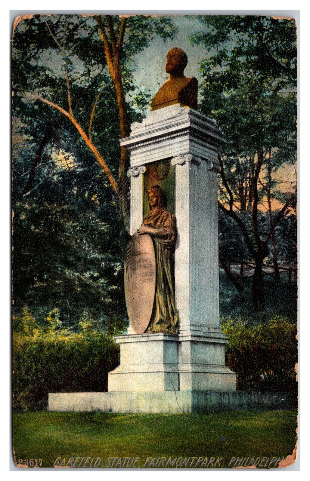 Garfield Statue, Fairmount Park, Philadelphia, Pennsylvania Postcard