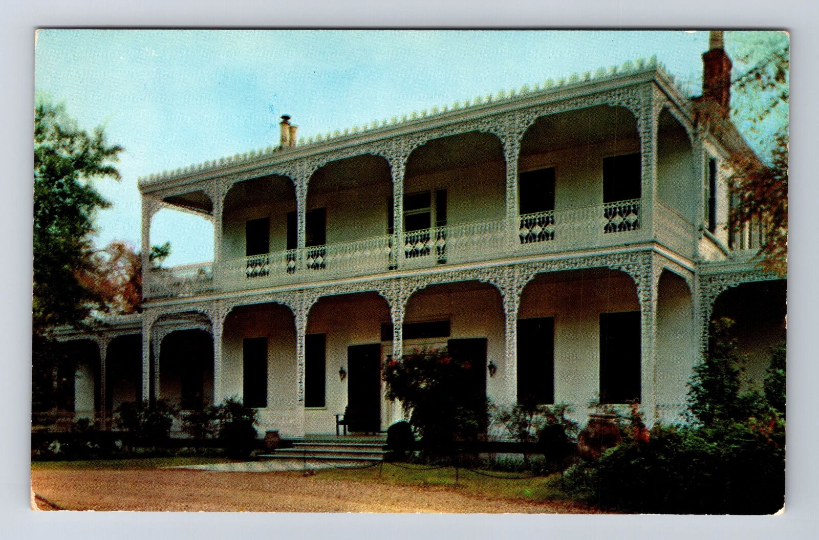 Natchez MS-Mississippi, Elmscourt, Historic Landmark, Antique Vintage Postcard