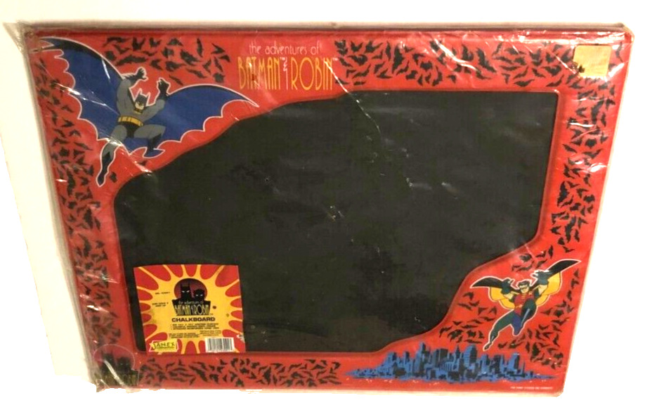 $75 Adventures Batman Robin Red Vintage 1995 Chalkboard DC Comics Vinyl Janex