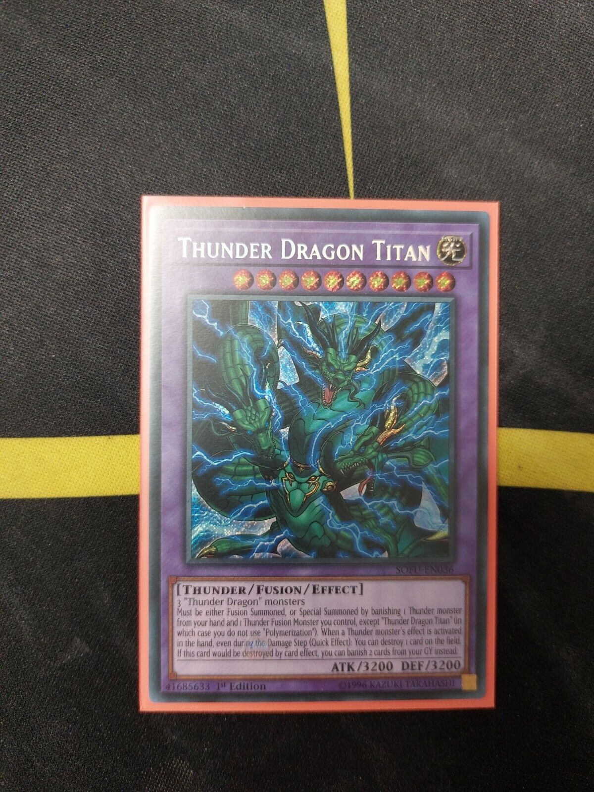 YuGiOh Thunder Dragon Titan SOFU-EN036, 1st Edition Secret Rare
