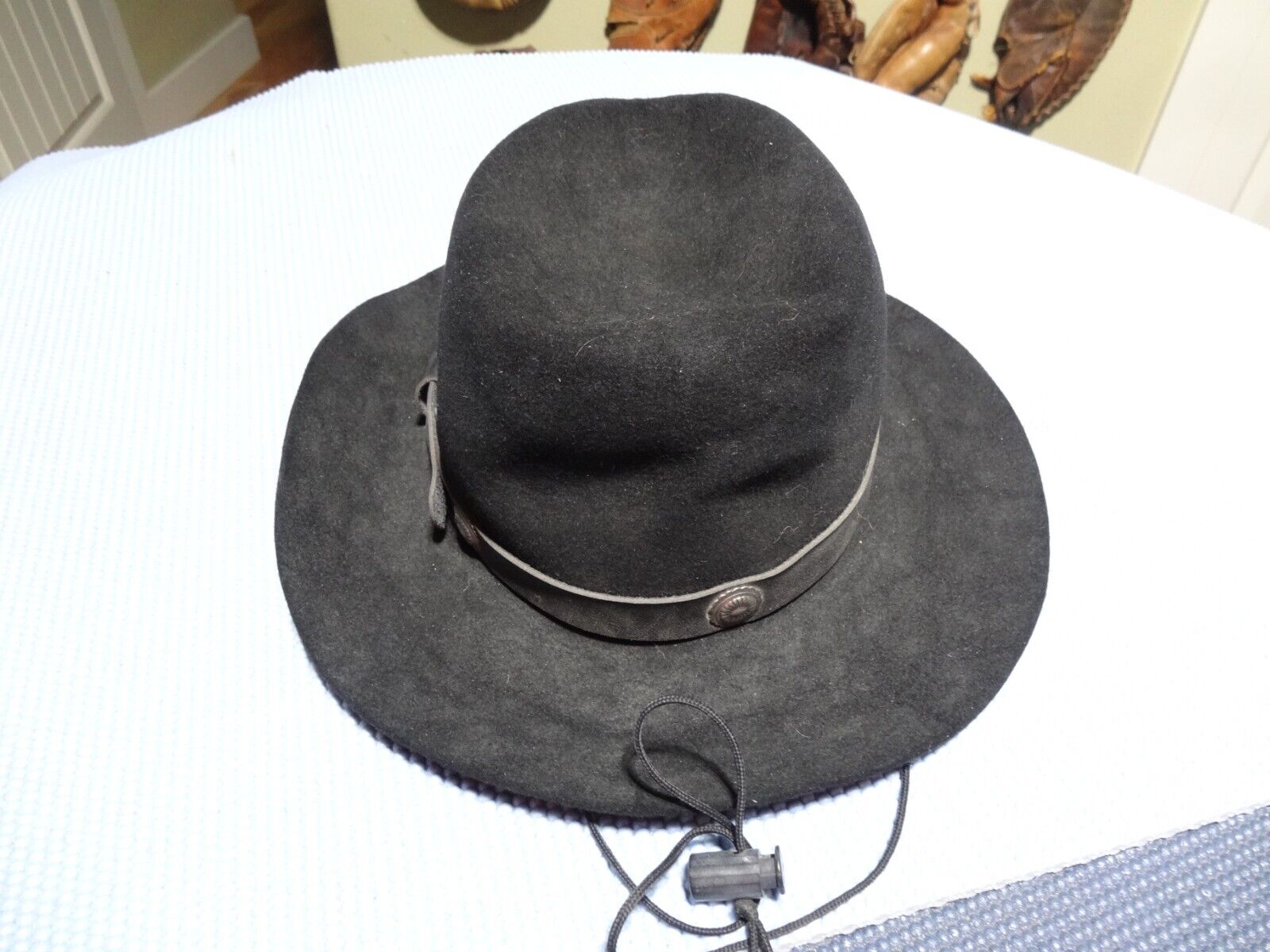 Vintage Stetson \'The Gun Club\' Black Western Cowboy Hat   Size:  7. 1/4 4X XXXX