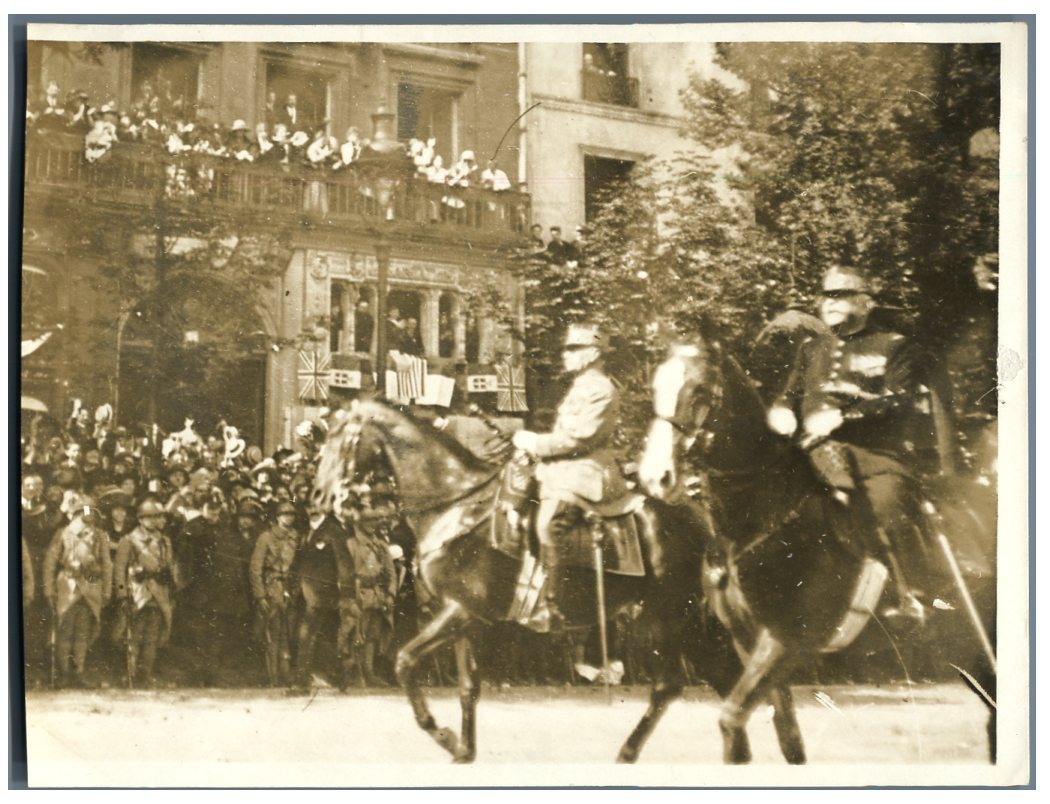 France, Paris, 14 July 1919 in Paris Vintage Silver Print.  Silver print 