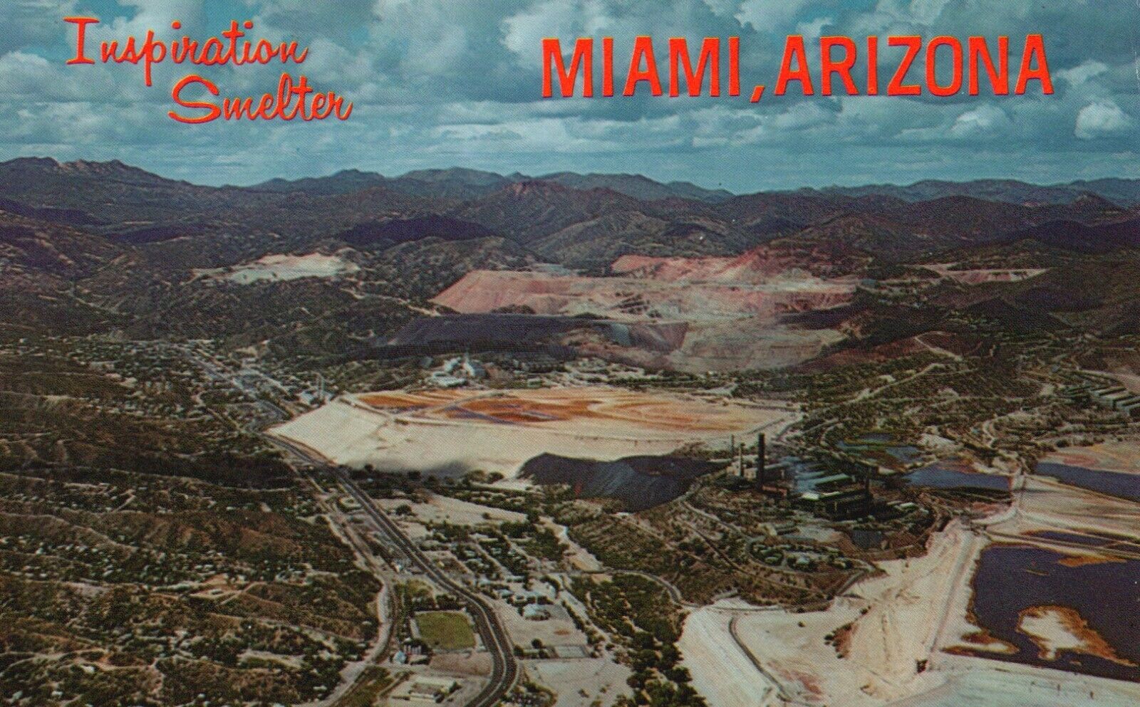 Postcard AZ Miami Arizona Inspiration Smelter Copper Chrome Vintage PC J9461