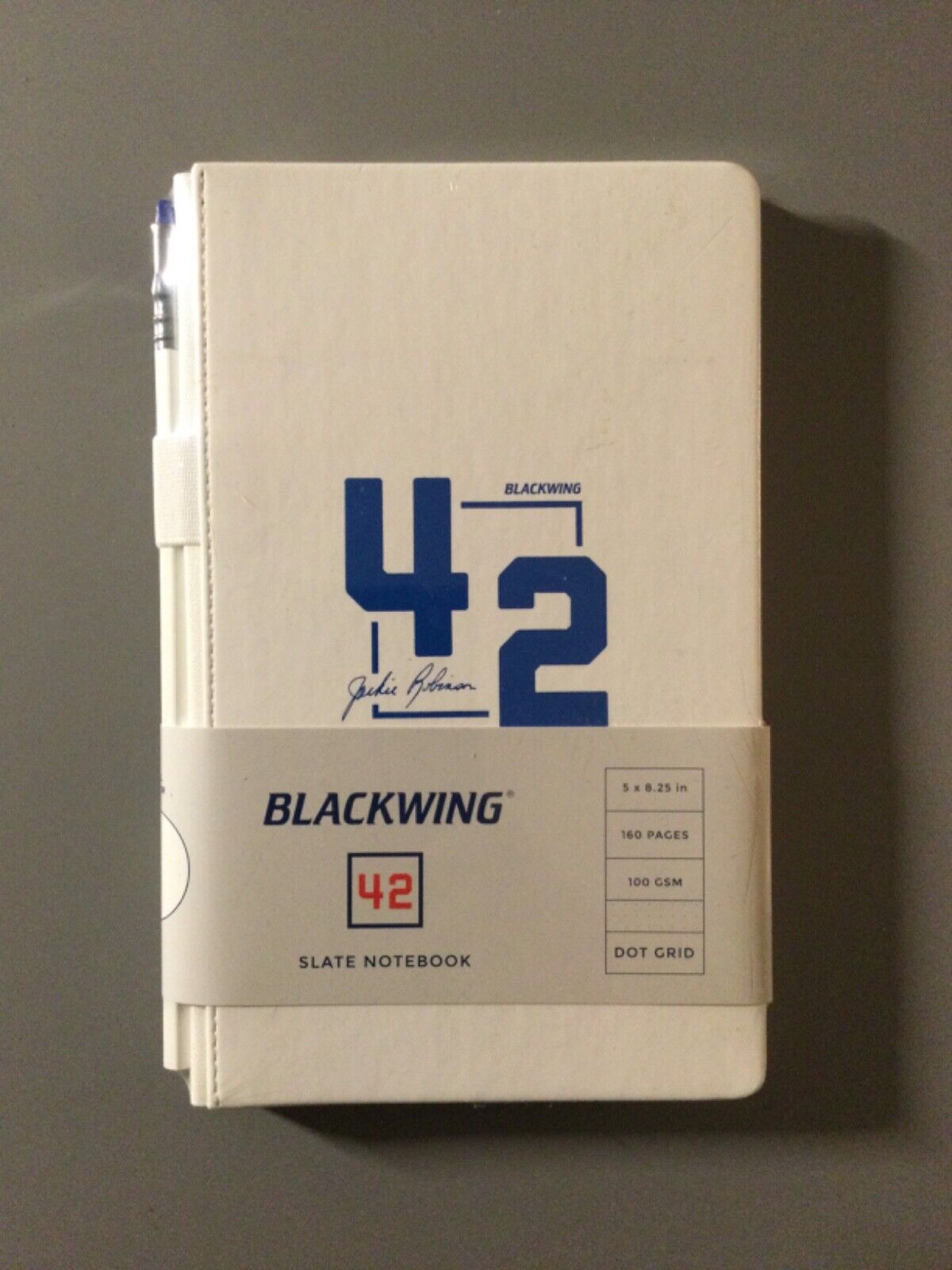 Blackwing Volume 42 Jackie Robinson Slate Notebook and Palomino Pencil-New