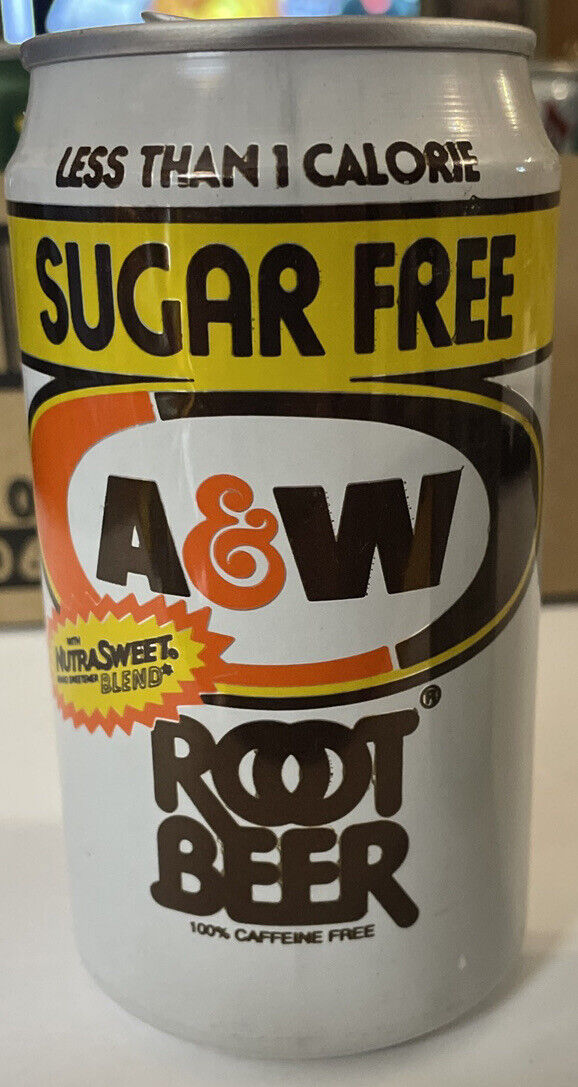 Vtg 1980s A&W Root Beer Sugar Free  Soda Pop Can With Nutrasweet Over 30 Y Old