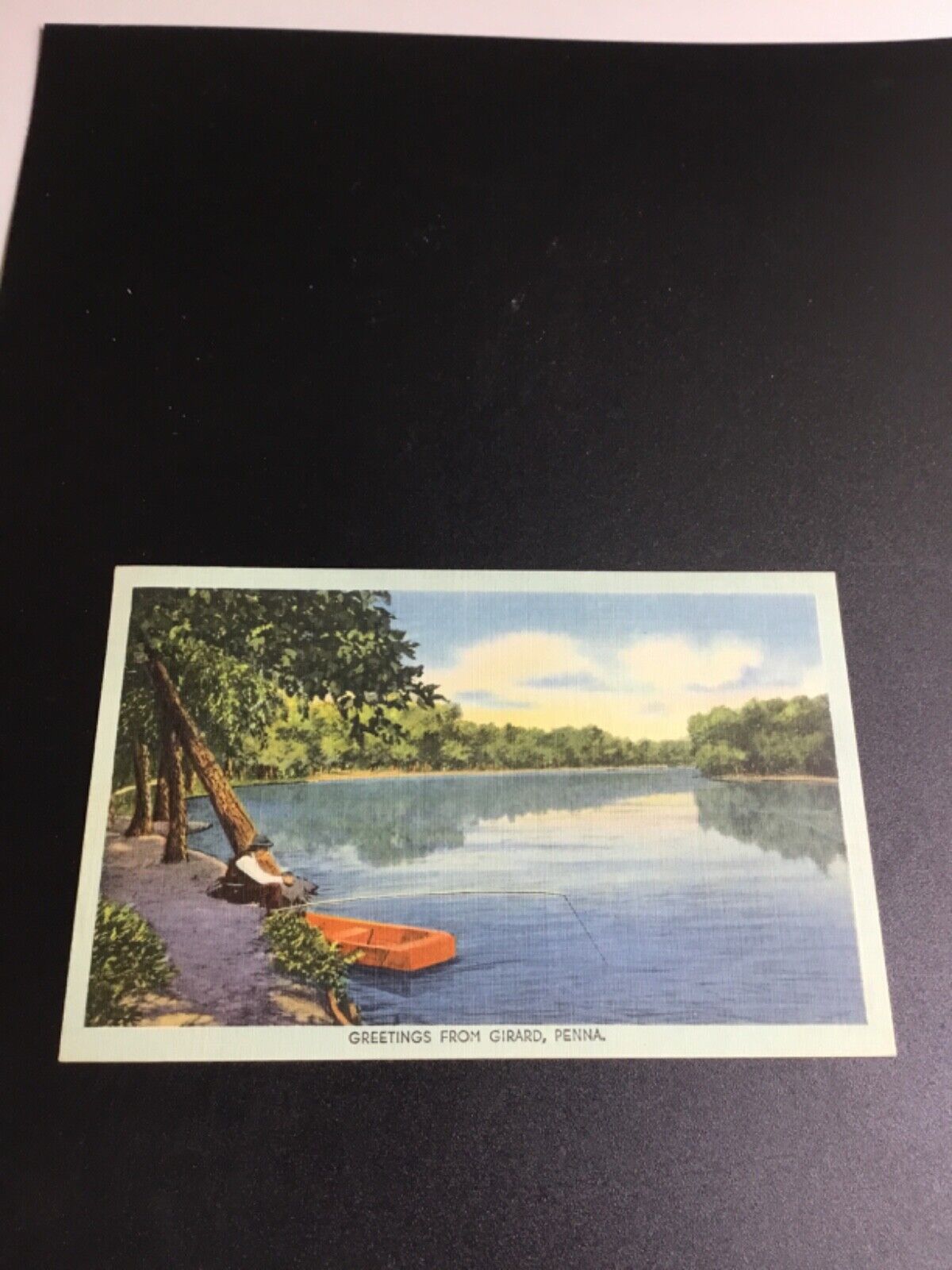 1953 Greetings from Girard, PA postcard 1761