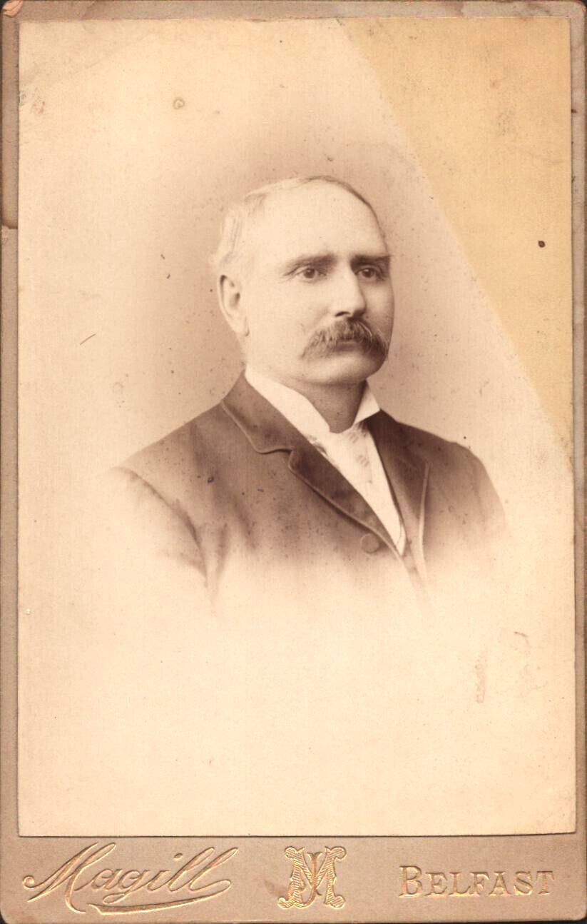 1889 VICE-CONSUL TO BELFAST, IRELAND: SAMUEL G. RUBY antique cabinet card photo