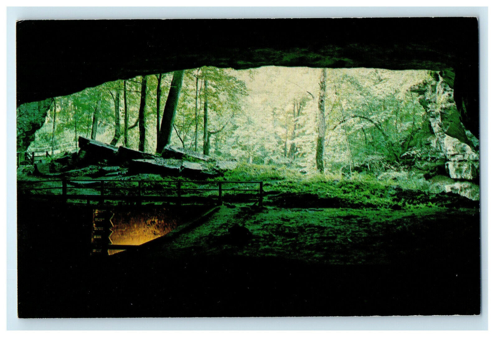 c1960s Debris on Floor, Russell Cave National Monument Bridgeport AL Postcard