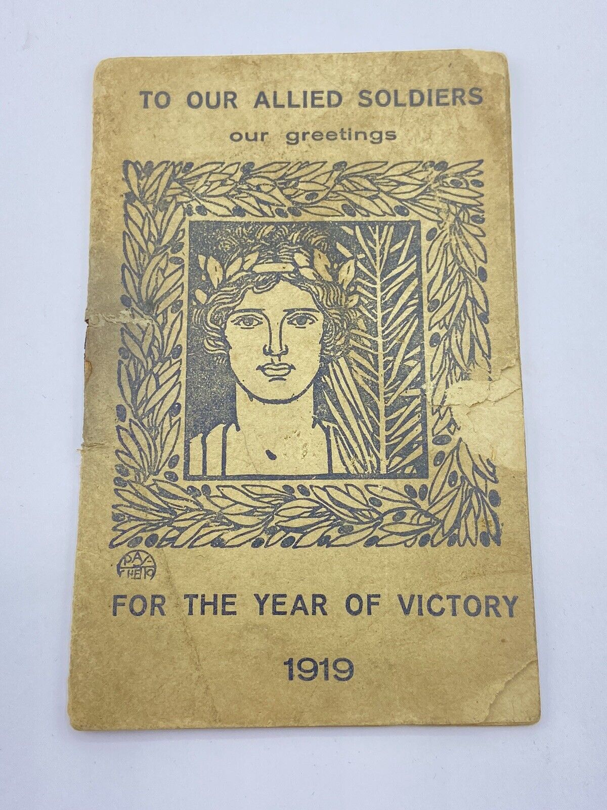 WW1 Italian “To our Allied Soldiers Our Greetings For The Year Of Victory” 1919