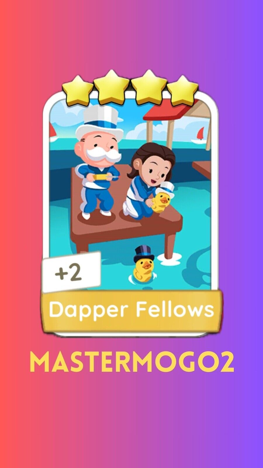 Monopoly Go - Dapper Fellows 4 ⭐ Set #20 Sticker