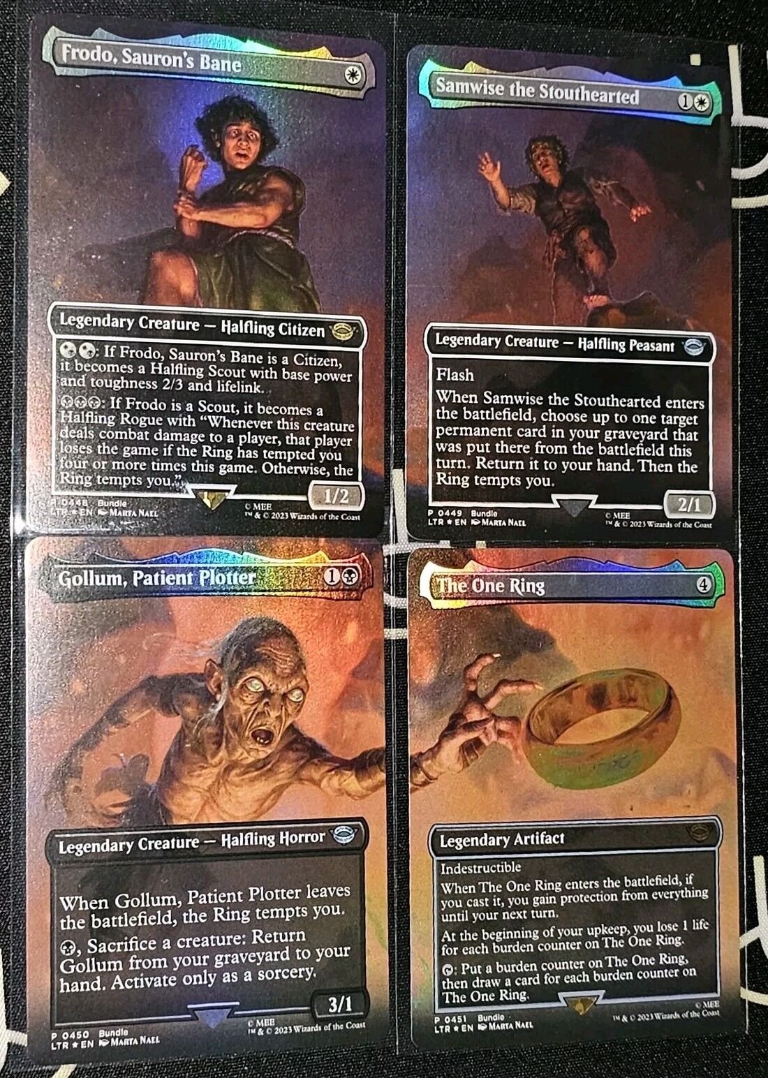 Lord of the Rings One Ring MTG Foil Borderless Art 451 Set Magic The Gathering