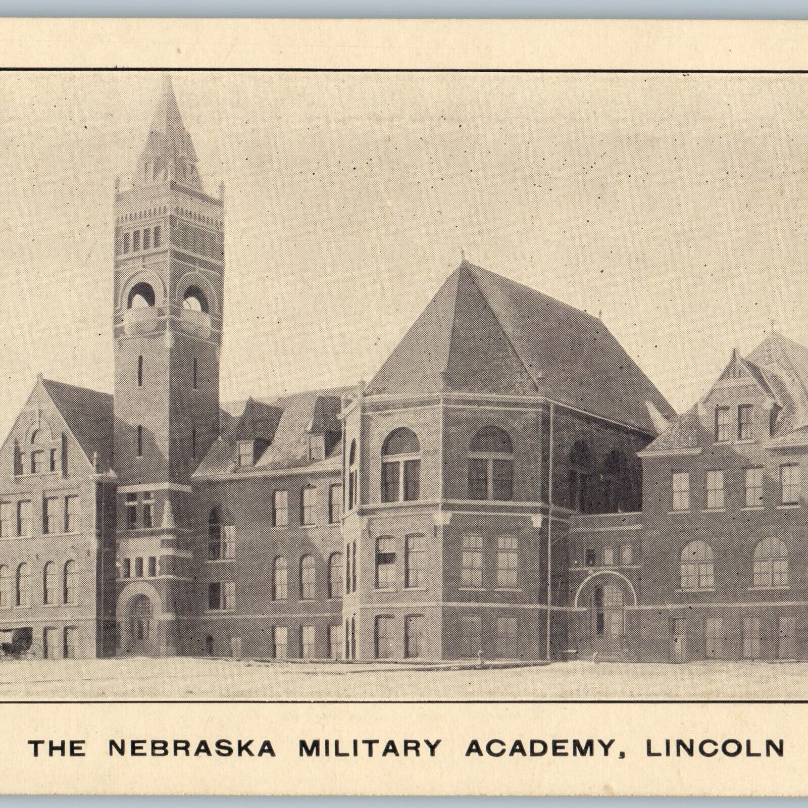 c1900s Lincoln NE Military Academy Advertising Card Boarding School College A189