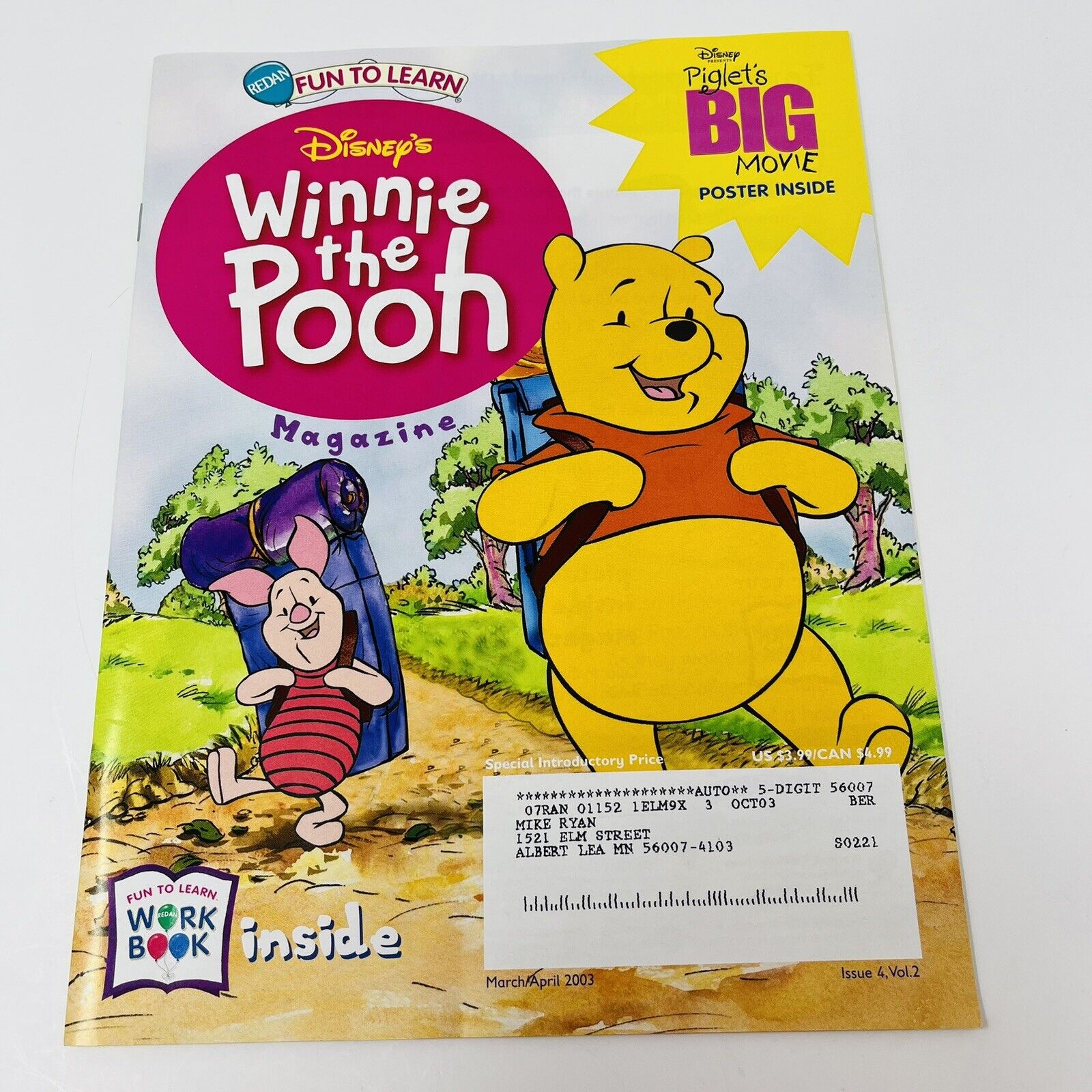 Disney’s Winnie The Pooh Magazine March April 2003