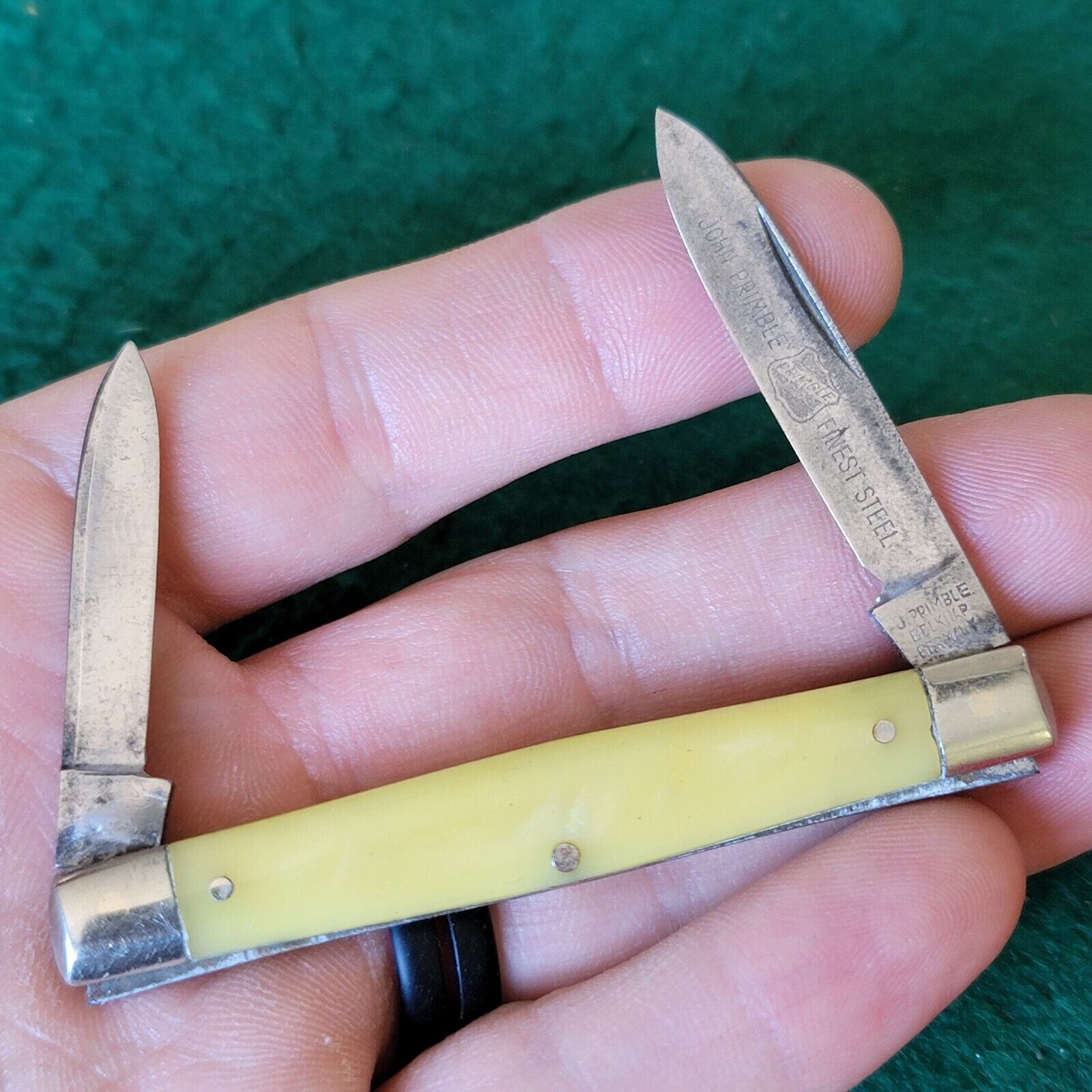 Old Vintage Antique John Primble Germany Swell Center Pen Pocket Knife