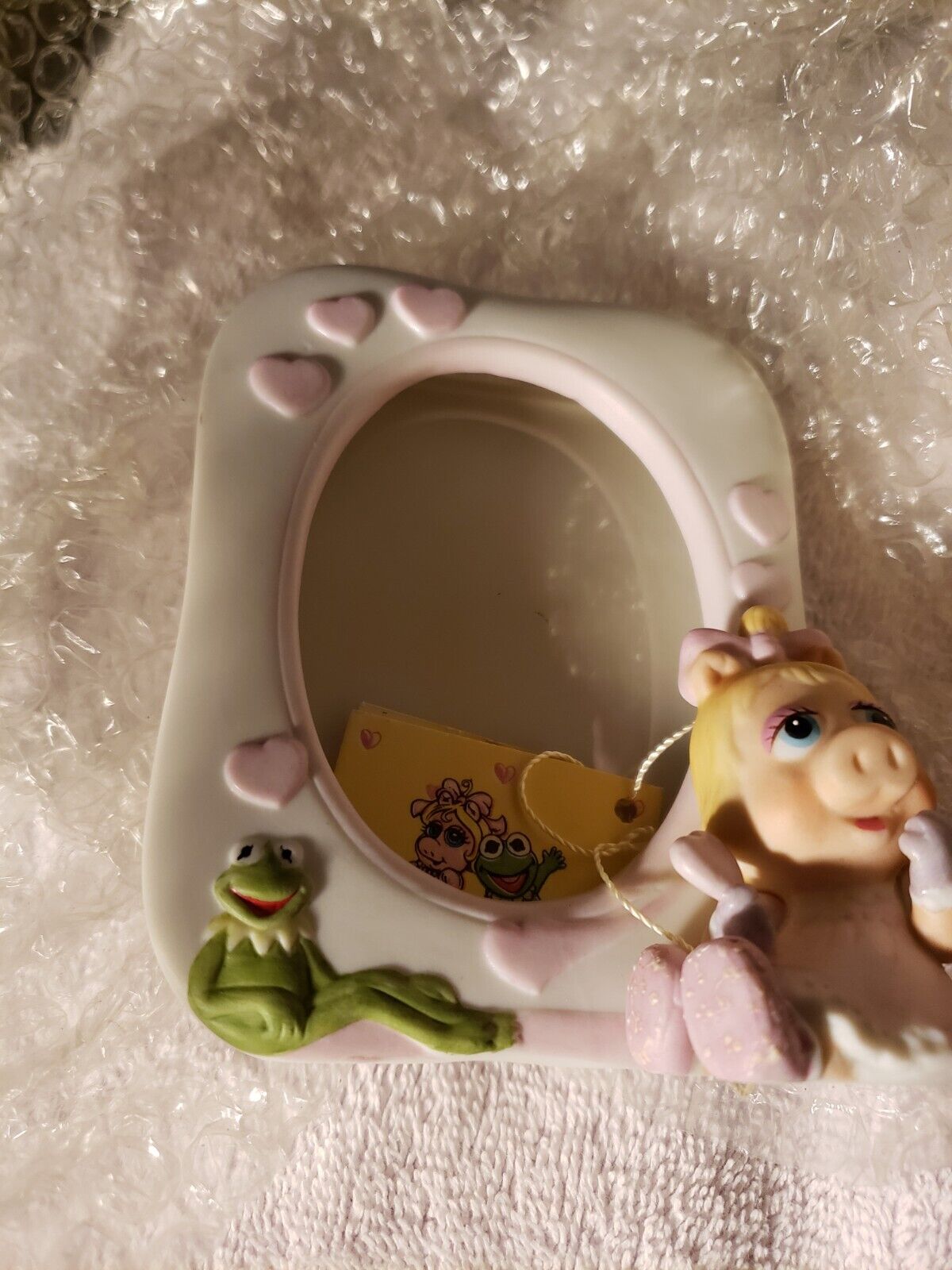 Muppet Babies Enesco Picture Frame Miss Piggy & Kermit Vintage 1983 NIB With Tag