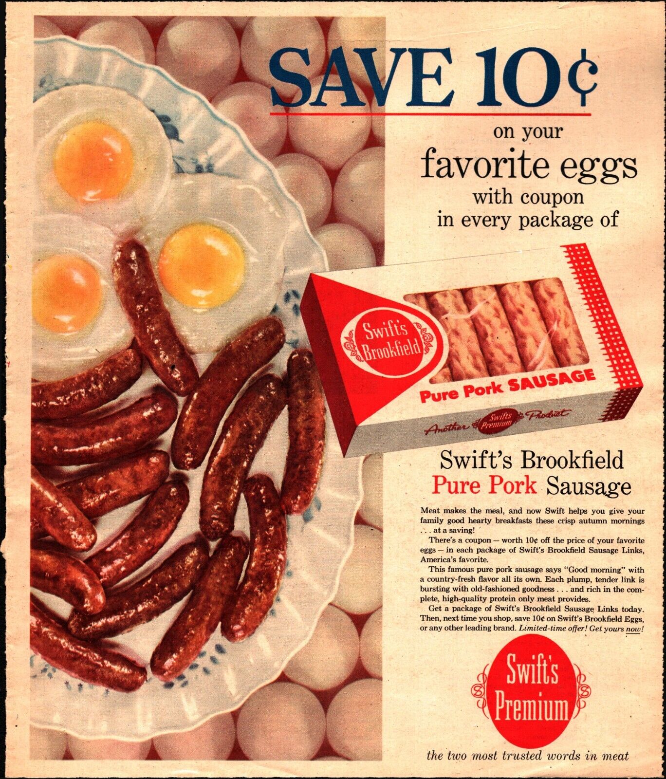 Swift\'s Premium Meats Savings Day 1960s Print Advertisement Ad 1960 D5