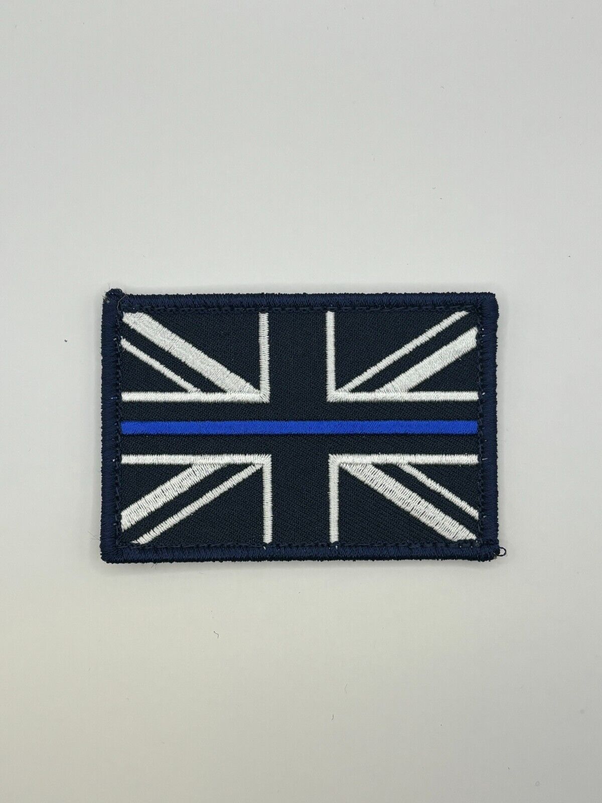 UK British THIN BLUE LINE Flag Tactical HOOK Patch