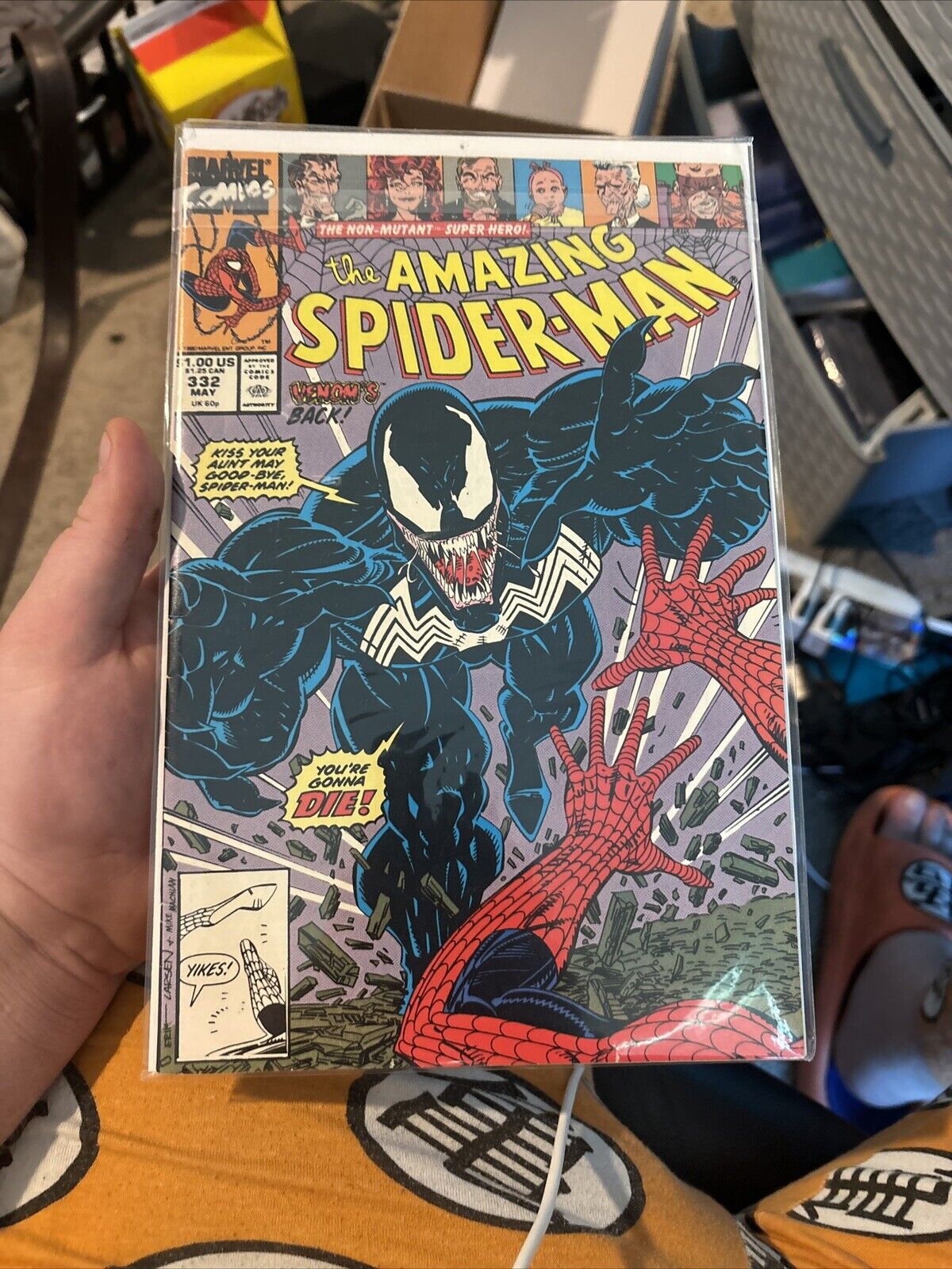 The Amazing Spider Man #332 Marvel Comics 1990 Erik Larsen 1st Long Tongue Venom
