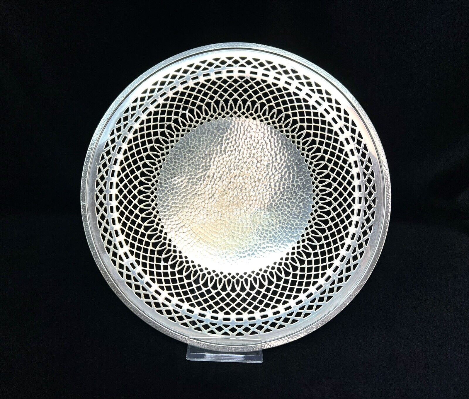Beautiful Pierced Silver-Plate Dish
