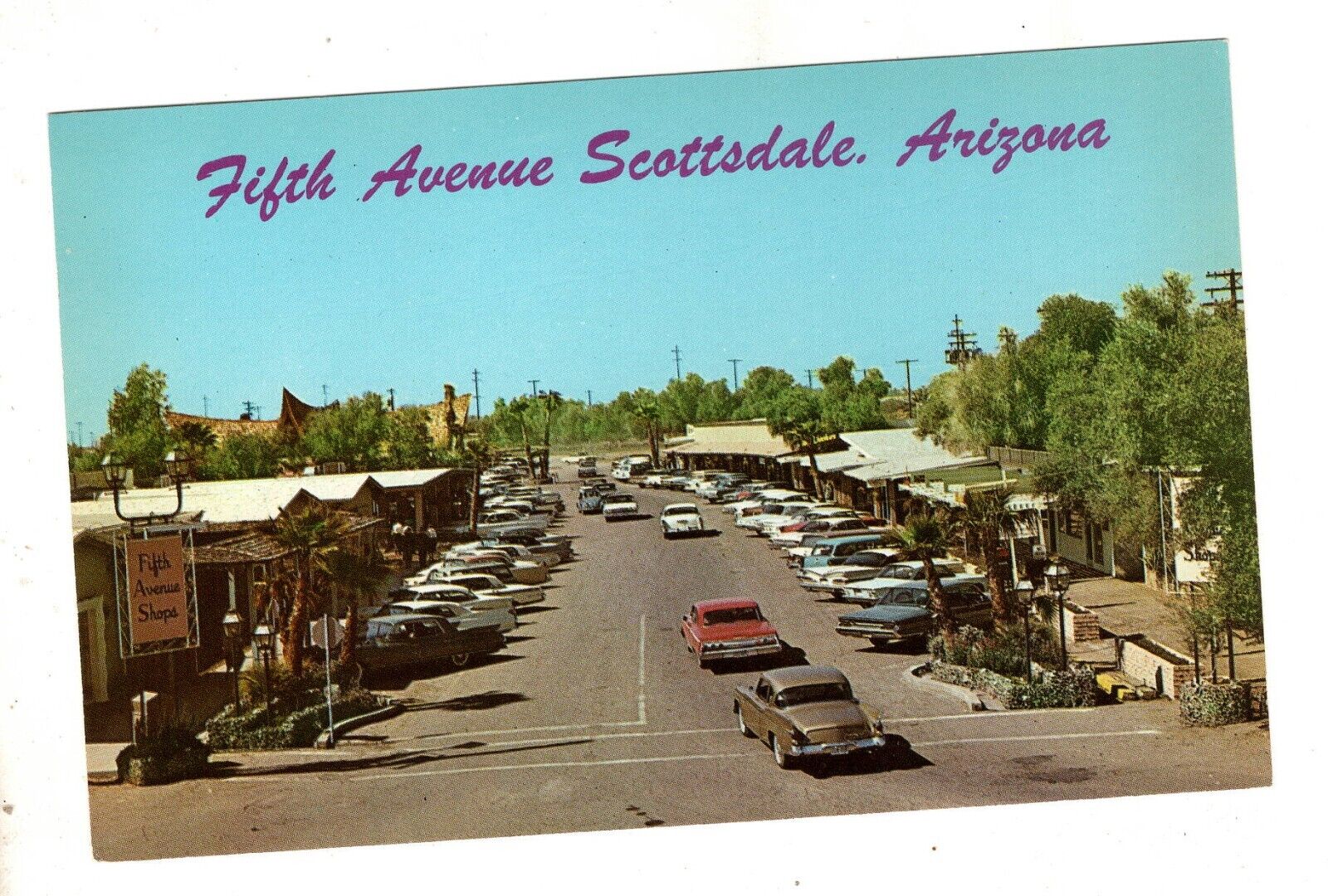 Scottsdale AZ  Old Car  Vintage Postcard