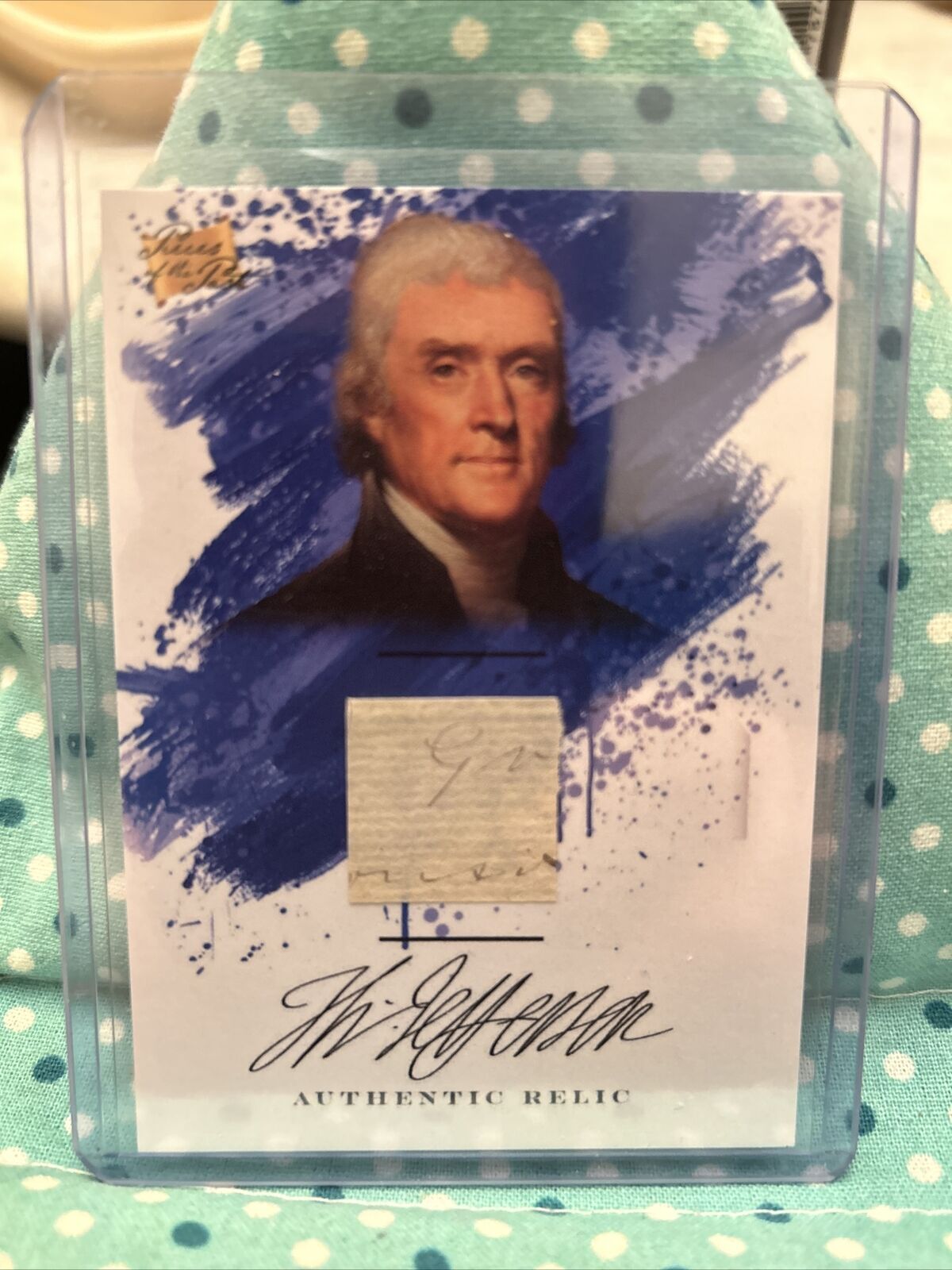 THOMAS JEFFERSON 2023 Super Pieces Of The Past Authentic Handwriting Relic