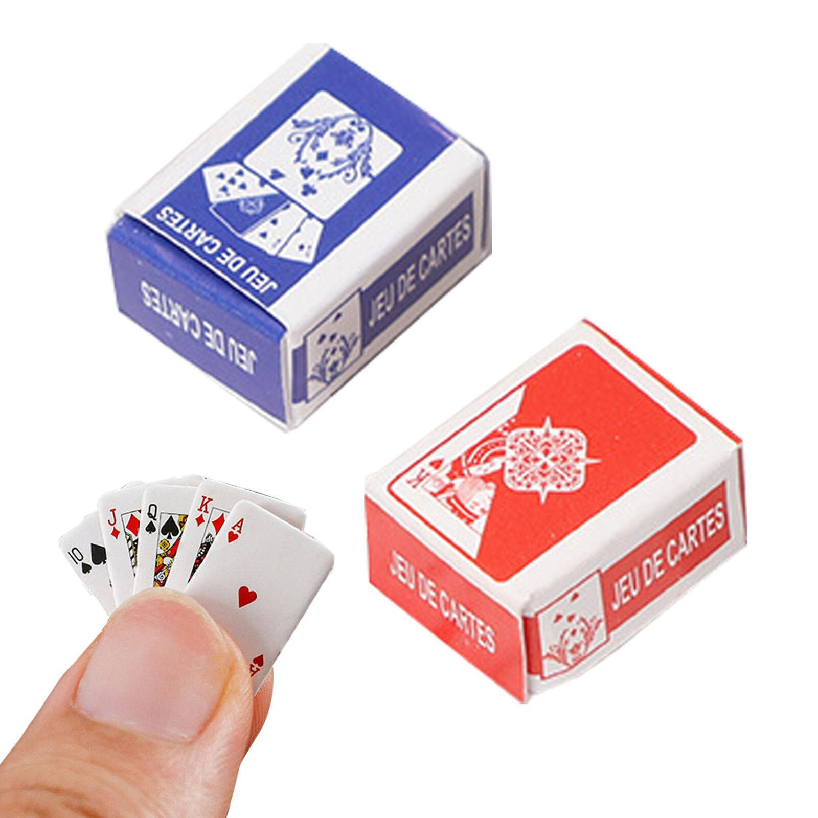 Miniature Playing Poker Cards Mini Deck Of Cards for 1:12           Decoration