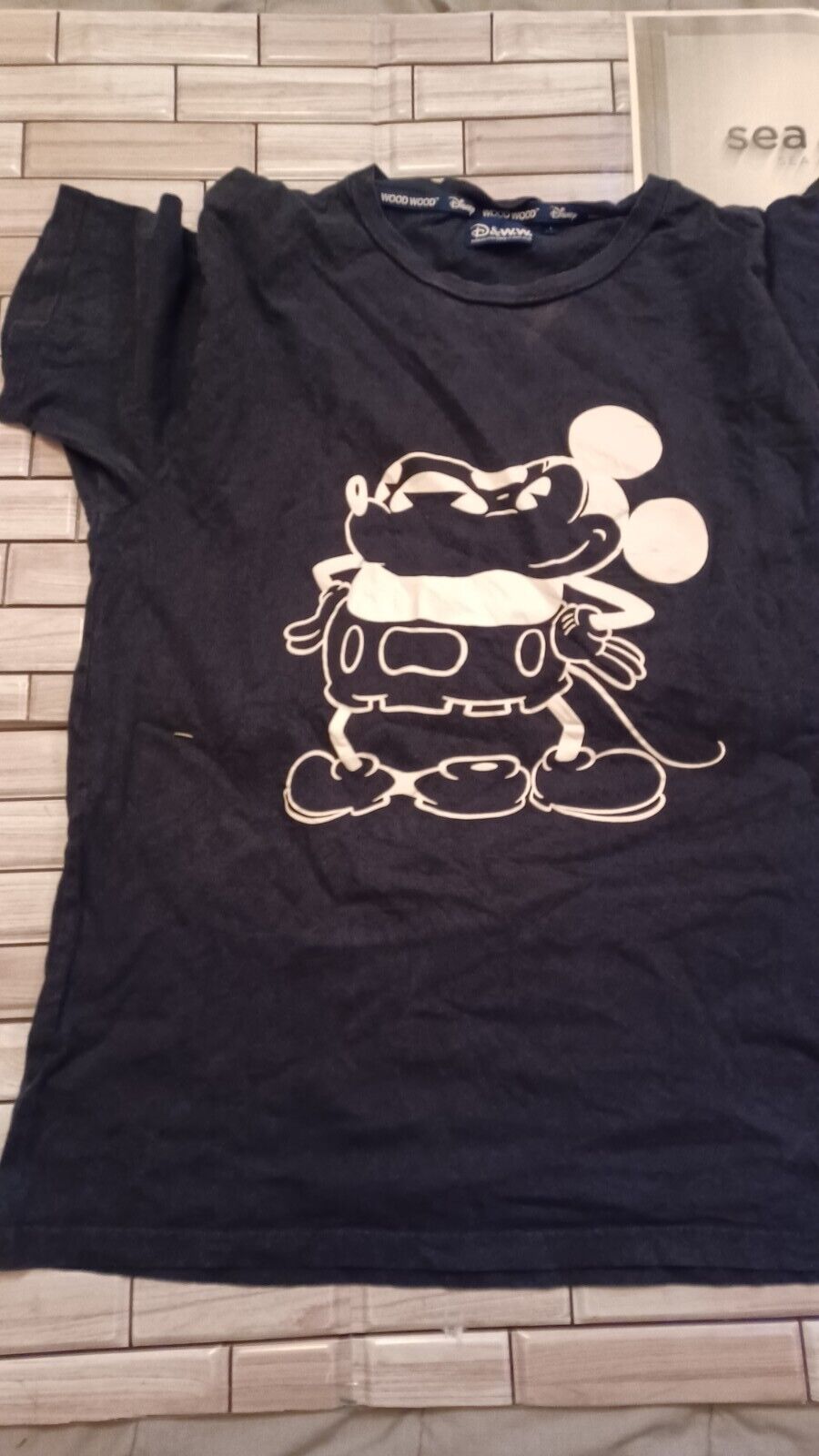 Disney Shirt Mens Large Black Mickey Mouse Graphic Tee Shirt 