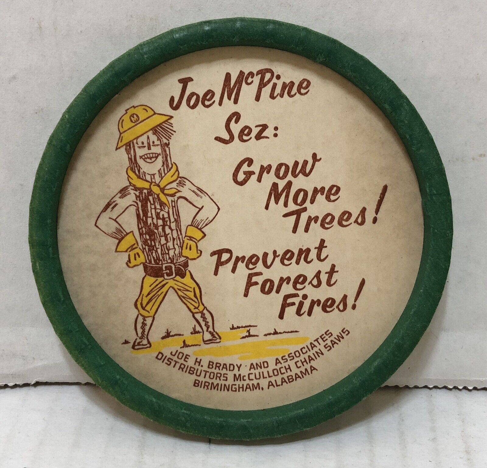 Vintage MCCULLOCH Chainsaws BIRMINGHAM ALABAMA Advertising JOE McPINE Figure