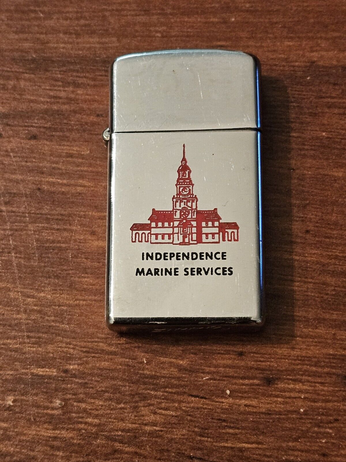 1959 Zippo Slim Lighter Vintage Advertisement Independence Marine Services