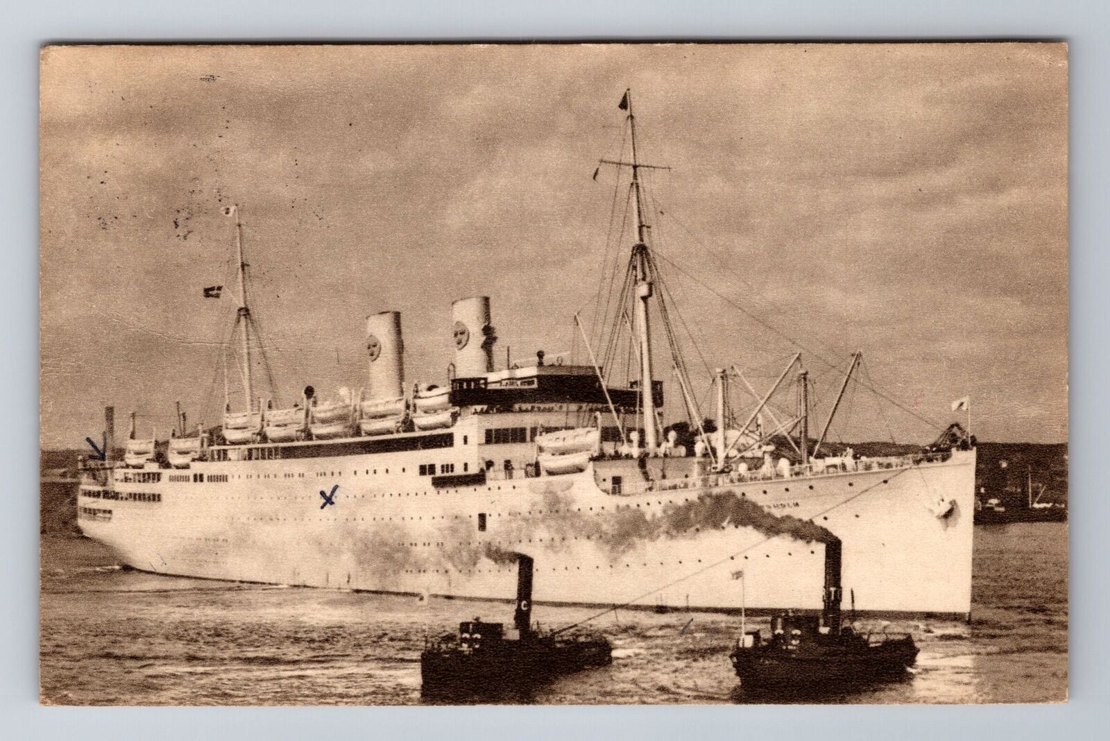 MS Gripsholm, Ship, Transportation, Vintage c1947 Souvenir Postcard